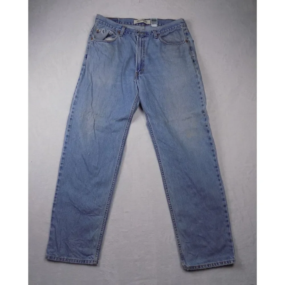 Levis 550 Relaxed‎ Fit Jeans Mens 36x32 Light Wash Blue Denim Cotton